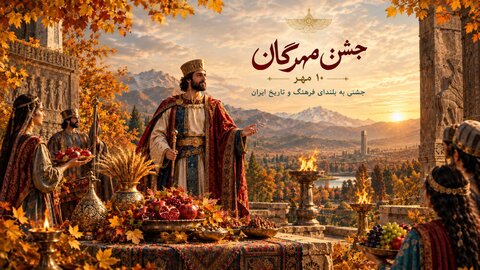 پوستر/ جشن مهرگان؛ آئین شکوه و خِرد در  سپیده‌دم تاریخ